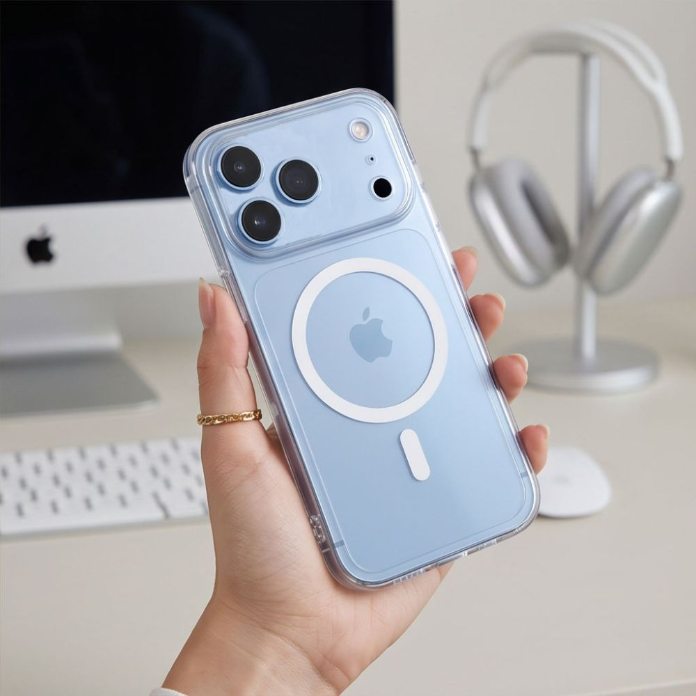 Custodia MagSafe per Apple iPhone 18 Pro / 17 Pro, Tech-Protect, Flexair, Trasparente
