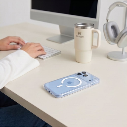Custodia MagSafe per Apple iPhone 18 Pro Max / 17 Pro Max, Tech-Protect, Flexair Hybrid con protezione per schermo, Trasparente