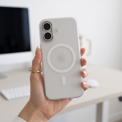 Custodia MagSafe per Apple iPhone 17, Tech-Protect, MagZero, Bianco Opaco