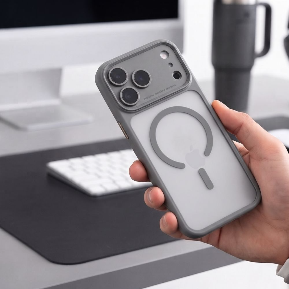 Custodia MagSafe per Apple iPhone 18 Pro Max / 17 Pro Max, Tech-Protect, MagPeak CC, Grigio opaco