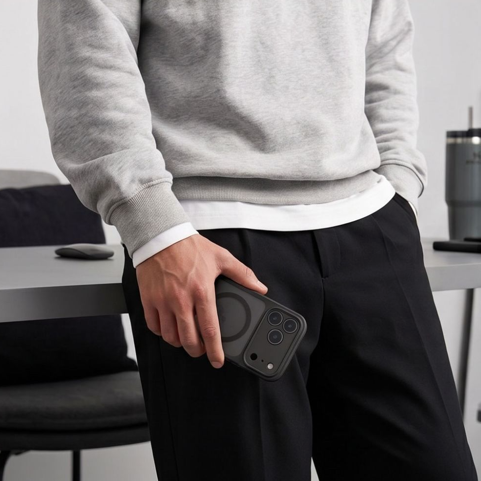 Custodia MagSafe per Apple iPhone 18 Pro / 17 Pro, Tech-Protect, BasicMag, Nero Opaco