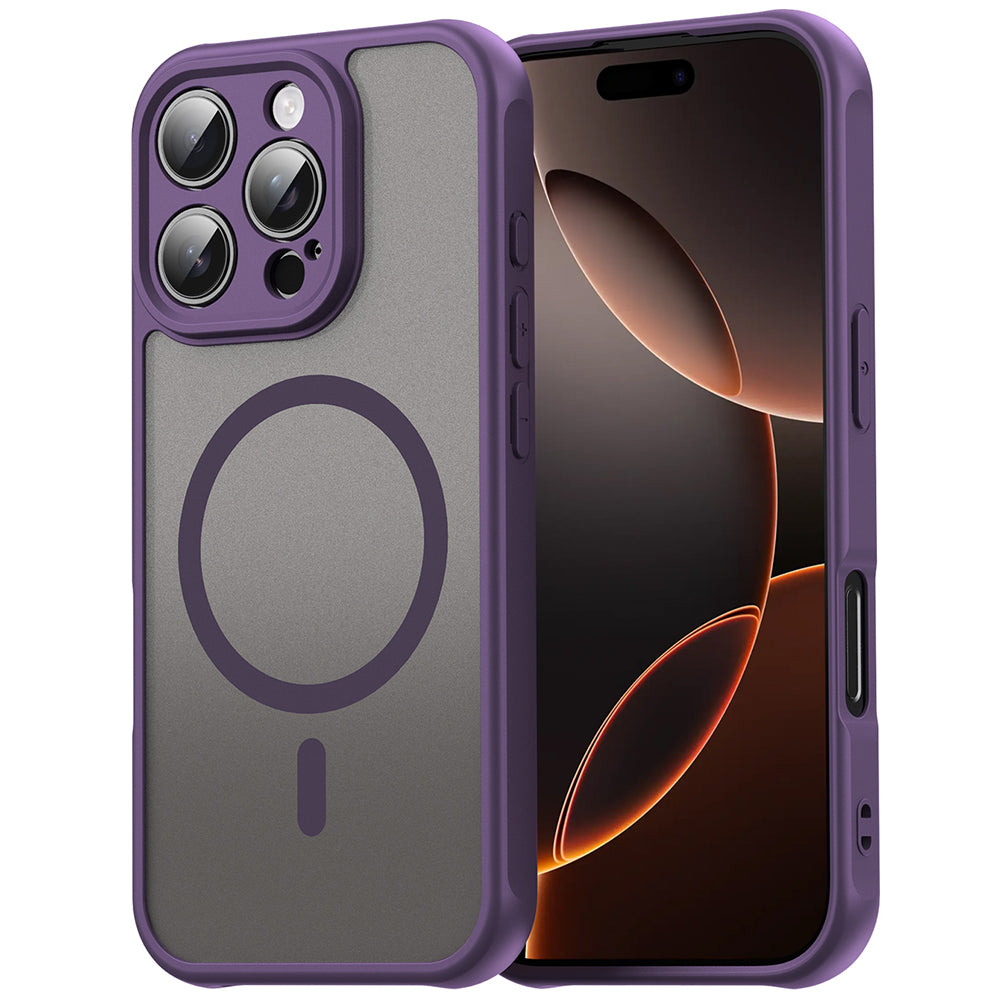 Custodia MagSafe per Apple iPhone 11 Pro Max, Techsuit, HaloFrost II, Viola