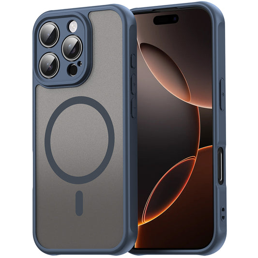 Custodia MagSafe per Apple iPhone 11 Pro, Techsuit, HaloFrost II, Blu Navy