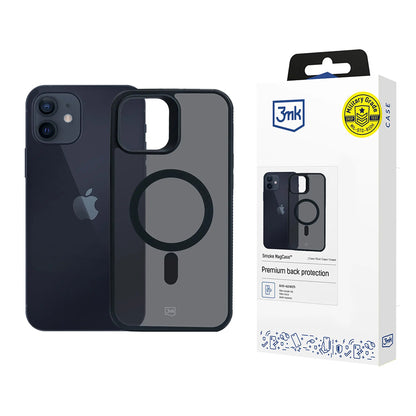 Custodia MagSafe per Apple iPhone 12 / 12 Pro, 3MK, Smoke MagCase, Nera