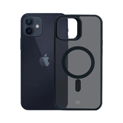 Custodia MagSafe per Apple iPhone 12 / 12 Pro, 3MK, Smoke MagCase, Nera