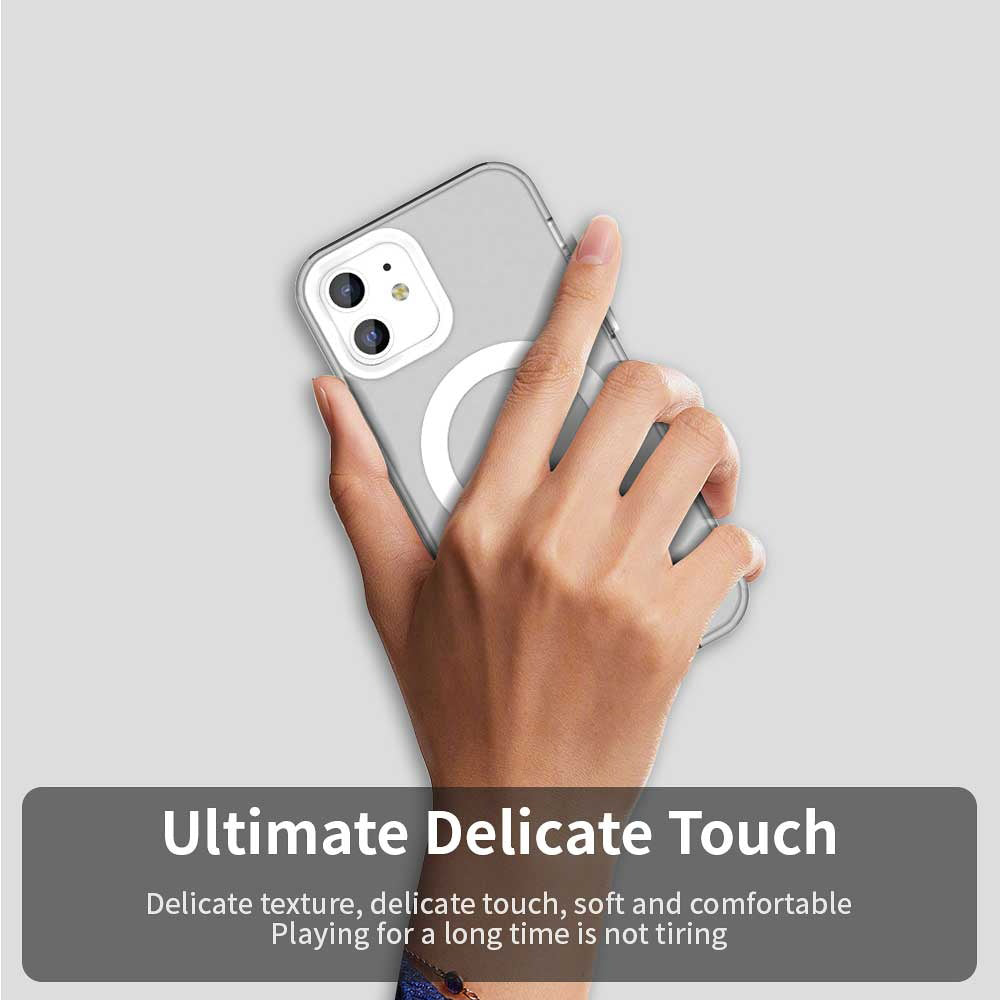 Custodia MagSafe per Apple iPhone 12 / 12 Pro, Techsuit, CandyCase, Bianca