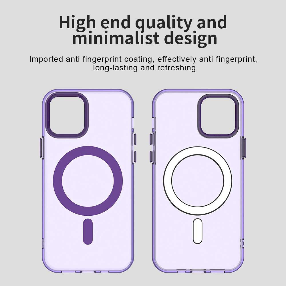Custodia MagSafe per Apple iPhone 12 / 12 Pro, Techsuit, CandyCase, Viola