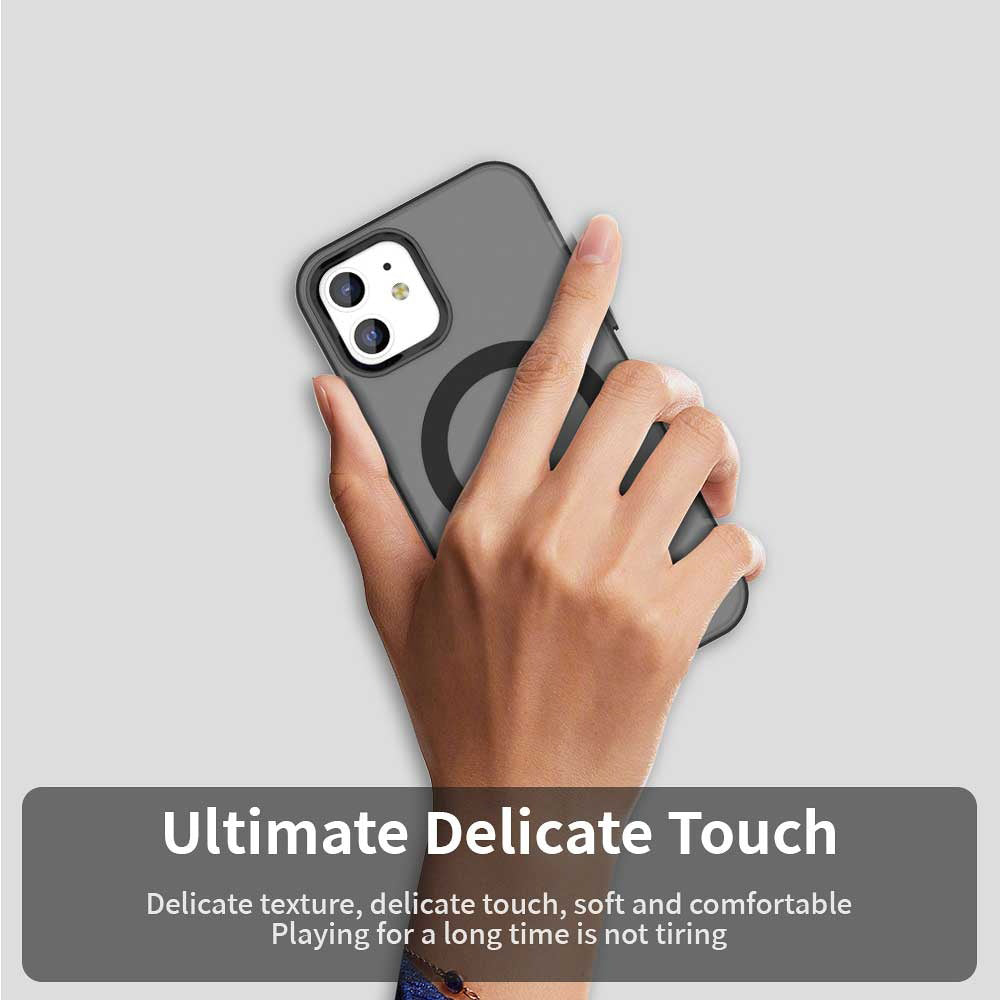 Custodia MagSafe per Apple iPhone 12 / 12 Pro, Techsuit, CandyCase, Nera