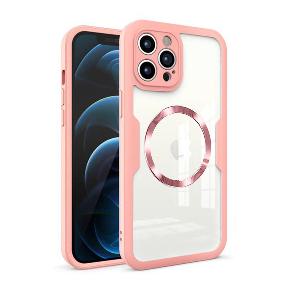 Custodia MagSafe per Apple iPhone 12 Pro Max, Techsuit, ColorVerse 360, Rosa