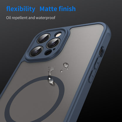 Custodia MagSafe per Apple iPhone 12 Pro Max, Techsuit, HaloFrost II, Blu Navy