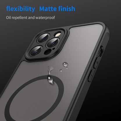 MagSafe Case for Apple iPhone 12 Pro Max, Techsuit, HaloFrost II, Black