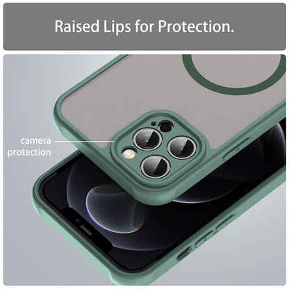 Custodia MagSafe per Apple iPhone 12 Pro Max, Techsuit, HaloFrost II, Verde