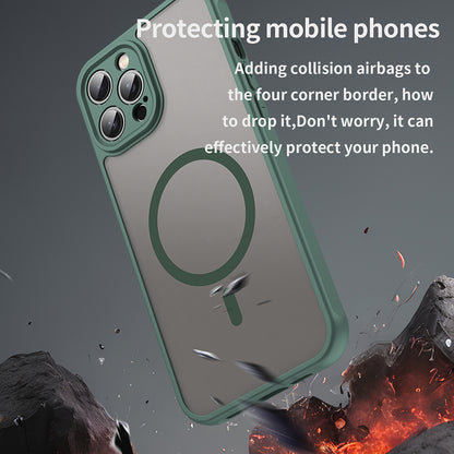 Custodia MagSafe per Apple iPhone 12 Pro Max, Techsuit, HaloFrost II, Verde