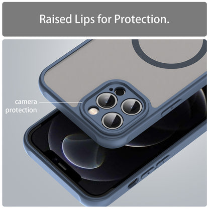 Custodia MagSafe per Apple iPhone 12 Pro, Techsuit, HaloFrost II, Blu Navy