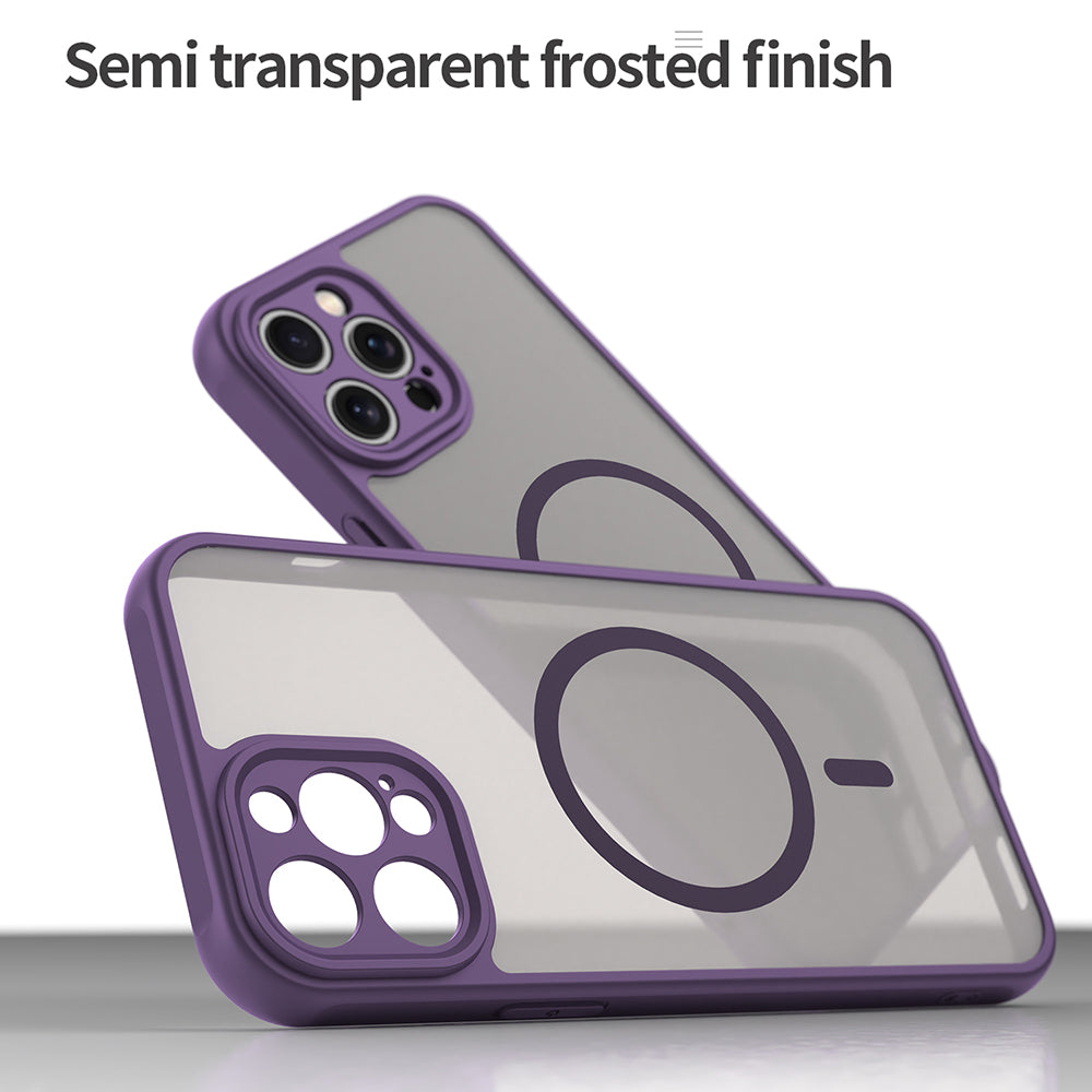 Custodia MagSafe per Apple iPhone 12 Pro, Techsuit, HaloFrost II, Viola