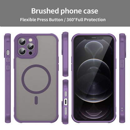 Custodia MagSafe per Apple iPhone 12 Pro, Techsuit, HaloFrost II, Viola