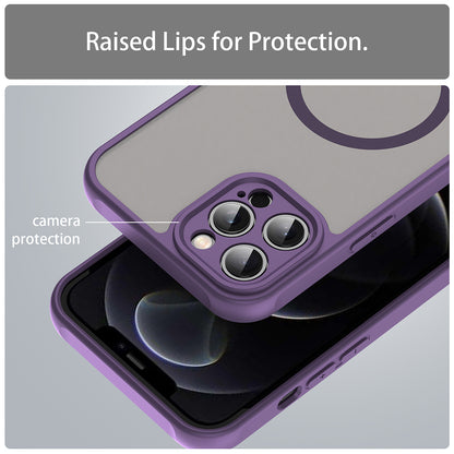 Custodia MagSafe per Apple iPhone 12 Pro, Techsuit, HaloFrost II, Viola