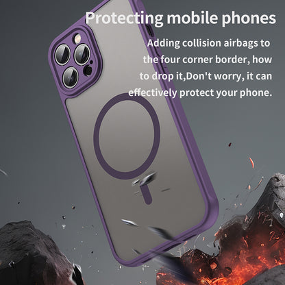 Custodia MagSafe per Apple iPhone 12 Pro, Techsuit, HaloFrost II, Viola