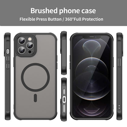 Custodia MagSafe per Apple iPhone 12 Pro, Techsuit, HaloFrost II, Nera