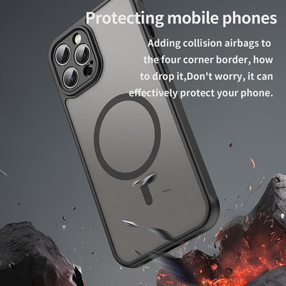 Custodia MagSafe per Apple iPhone 12 Pro, Techsuit, HaloFrost II, Nera