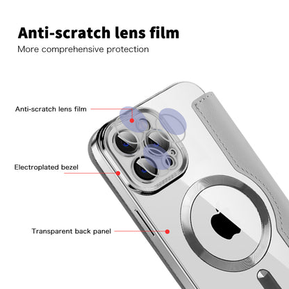 Custodia MagSafe per Apple iPhone 12 Pro, Techsuit, SmartMag Book, Grigio