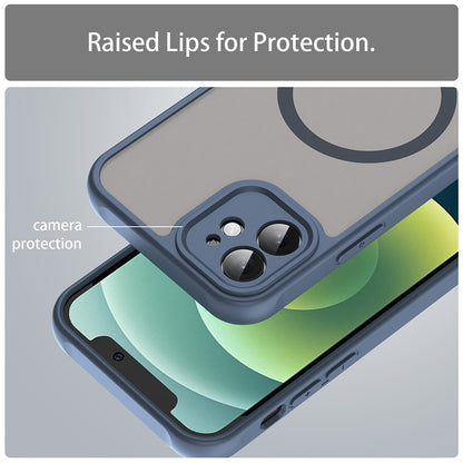 Custodia MagSafe per Apple iPhone 12, Techsuit, HaloFrost II, Blu Navy