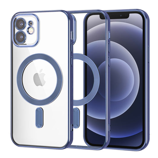 MagSafe Case for Apple iPhone 12, Techsuit, Luxury Crystal, Dark Blue