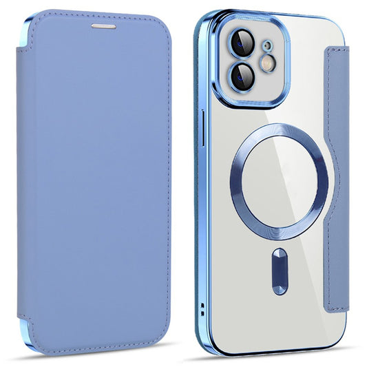 MagSafe Case for Apple iPhone 12, Techsuit, SmartMag Book, Blue