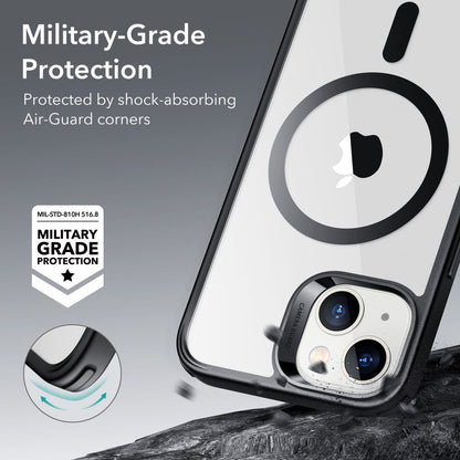 Custodia MagSafe per Apple iPhone 14 / 13, ESR, Classic Hybrid, Nera Trasparente