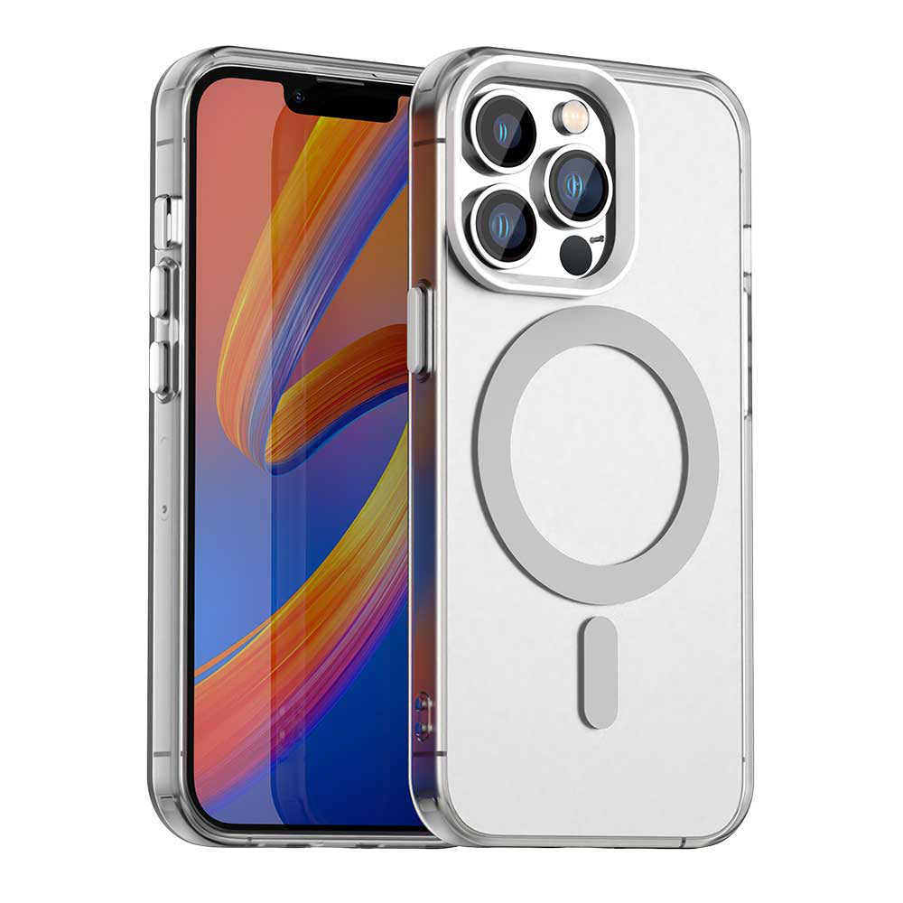 Custodia MagSafe per Apple iPhone 13 Pro Max, Techsuit, CandyCase, Bianca