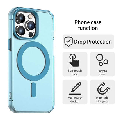 Custodia MagSafe per Apple iPhone 13 Pro Max, Techsuit, CandyCase, Blu