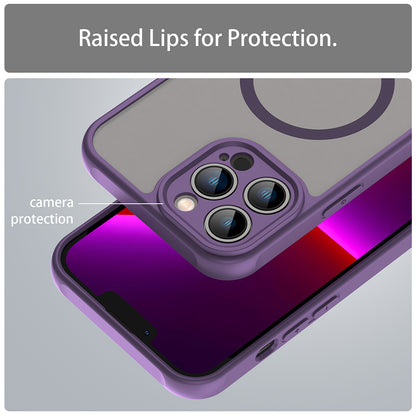Custodia MagSafe per Apple iPhone 13 Pro Max, Techsuit, HaloFrost II, Viola