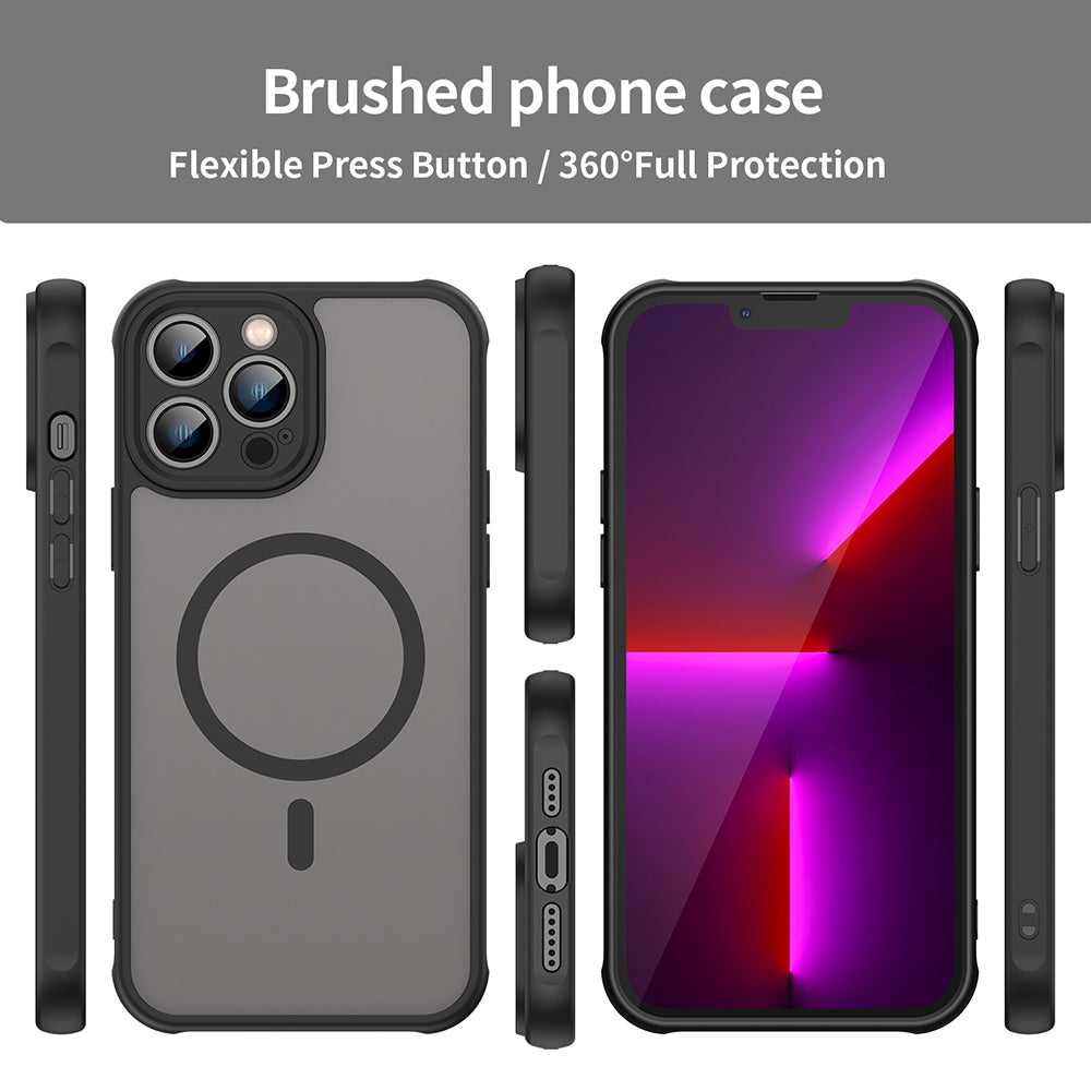 Custodia MagSafe per Apple iPhone 13 Pro Max, Techsuit, HaloFrost II, Nera