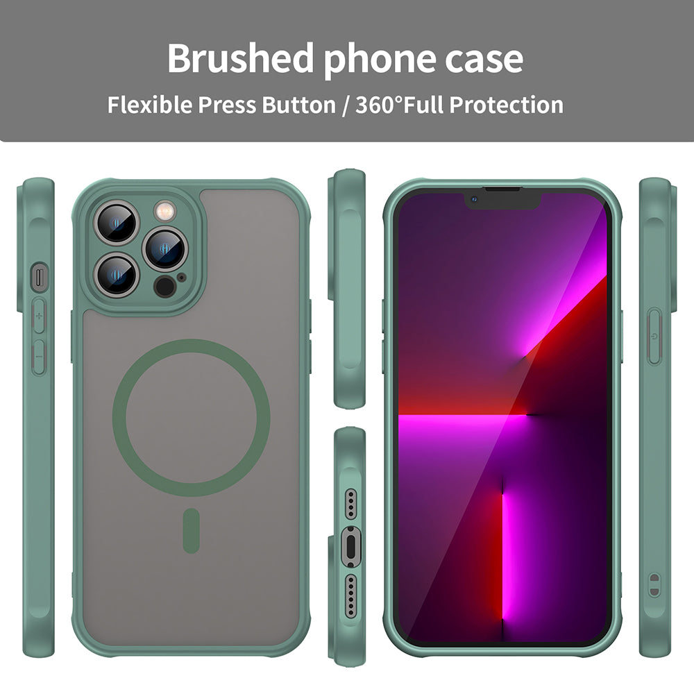 Custodia MagSafe per Apple iPhone 13 Pro Max, Techsuit, HaloFrost II, Verde