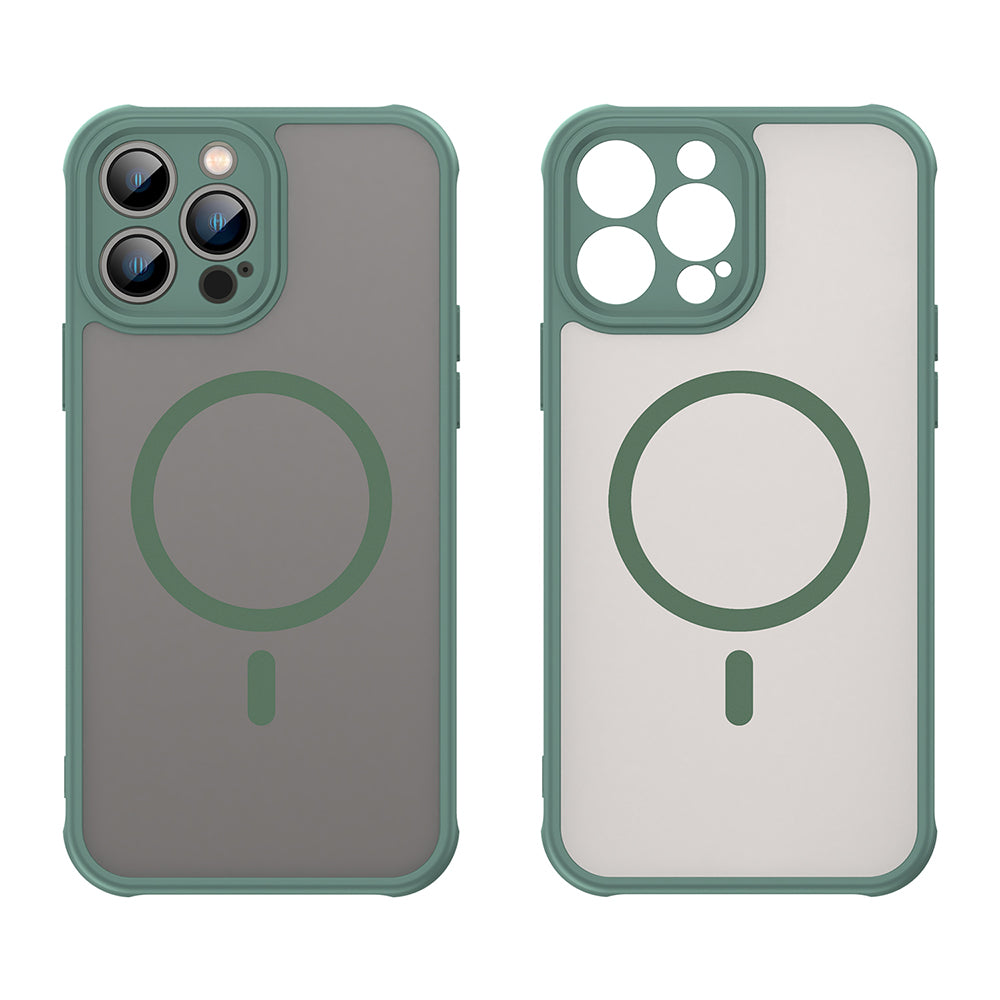 Custodia MagSafe per Apple iPhone 13 Pro Max, Techsuit, HaloFrost II, Verde