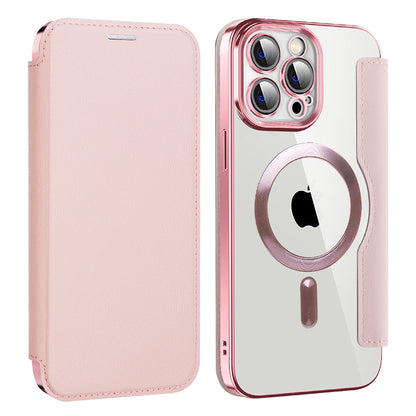 MagSafe Case for Apple iPhone 13 Pro Max, Techsuit, SmartMag Book, Pink