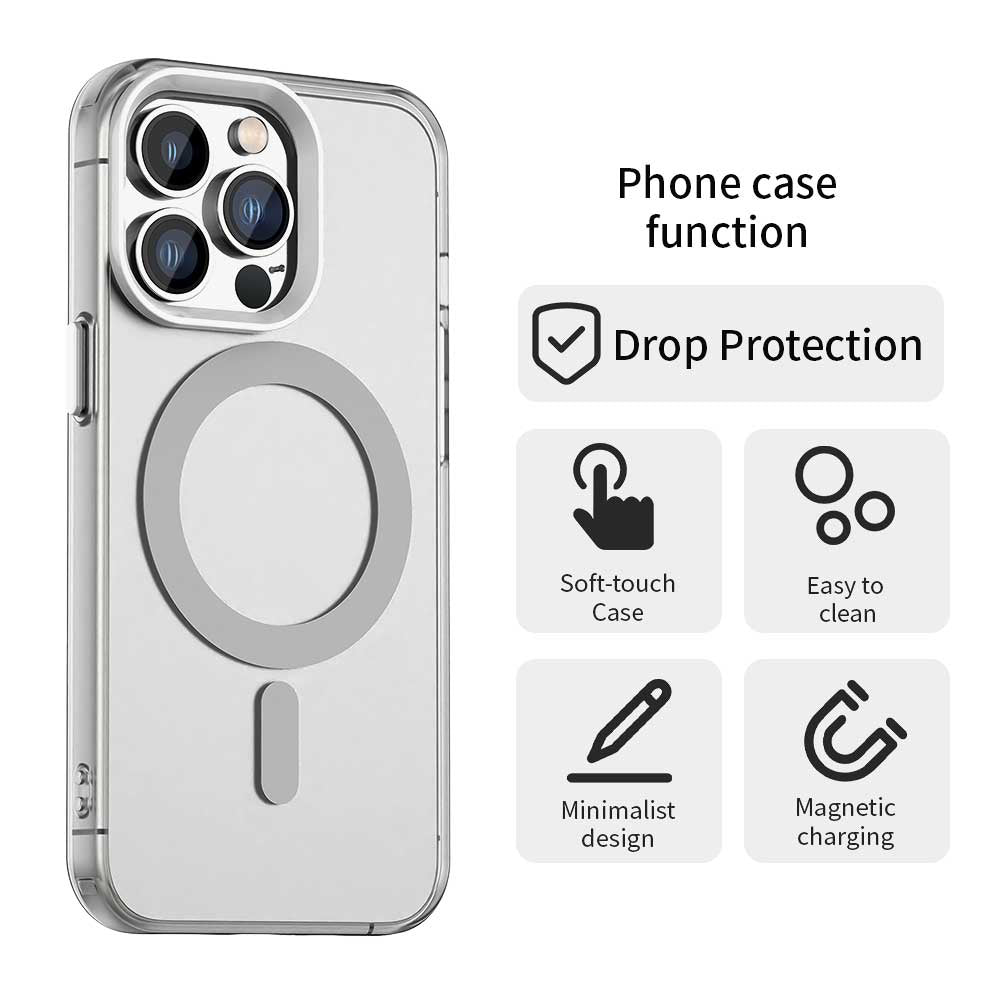 Custodia MagSafe per Apple iPhone 13 Pro, Techsuit, CandyCase, Bianca