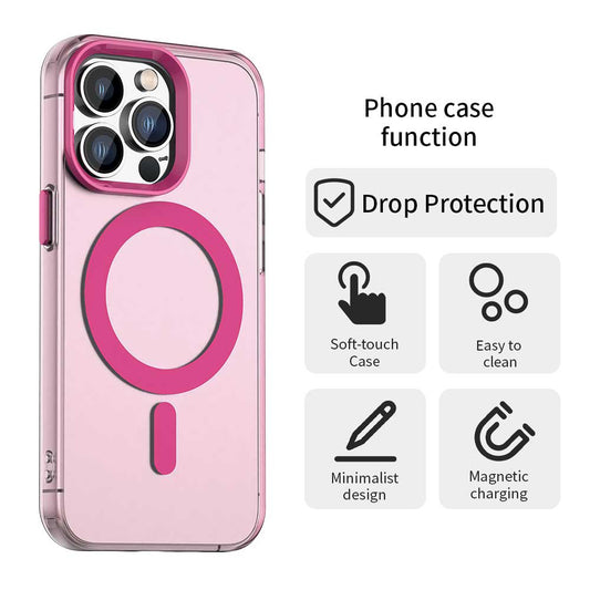 Custodia MagSafe per Apple iPhone 13 Pro, Techsuit, CandyCase, Rosa
