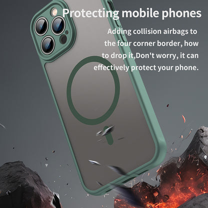 Custodia MagSafe per Apple iPhone 13 Pro, Techsuit, HaloFrost II, Verde