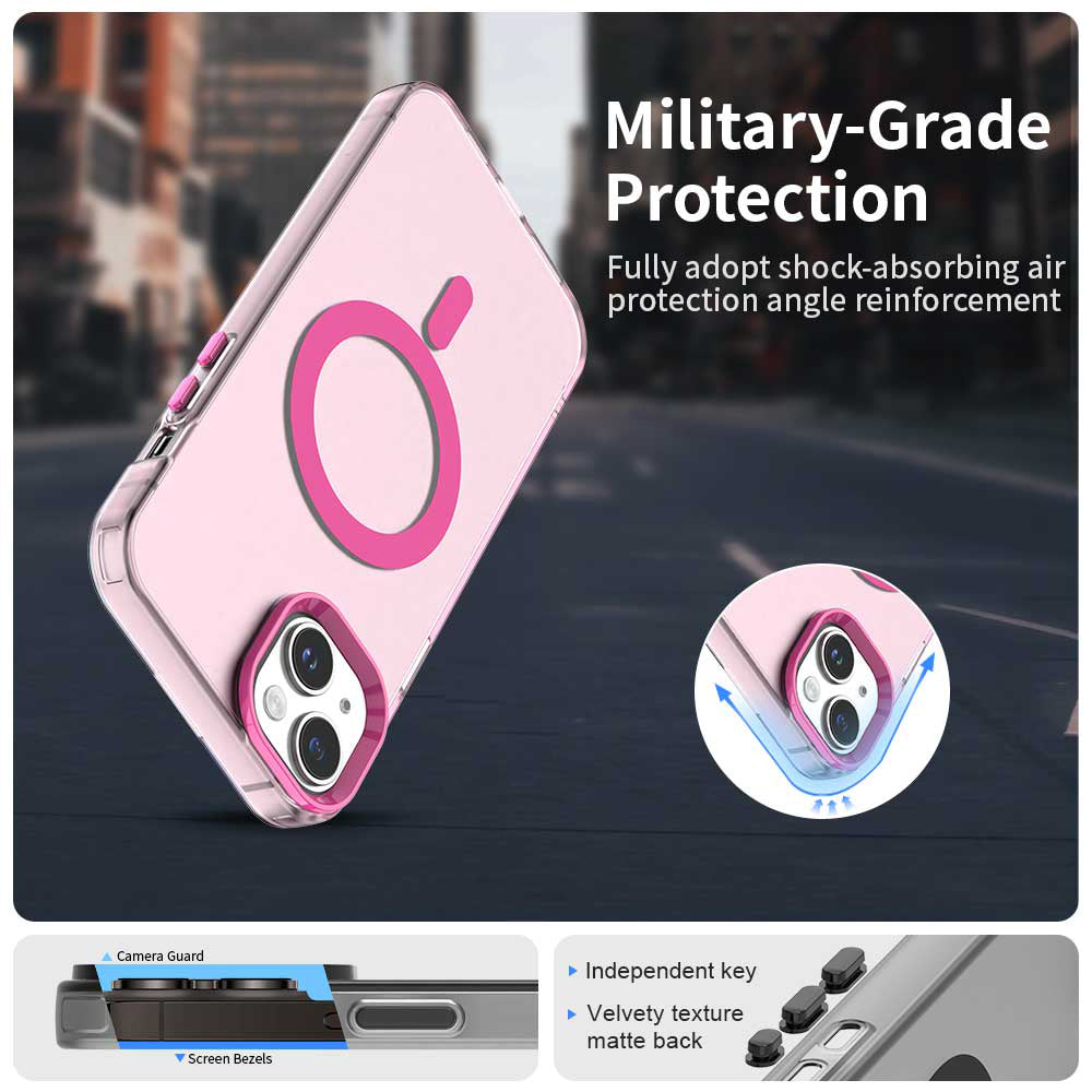 Custodia MagSafe per Apple iPhone 13, Techsuit, CandyCase, Rosa