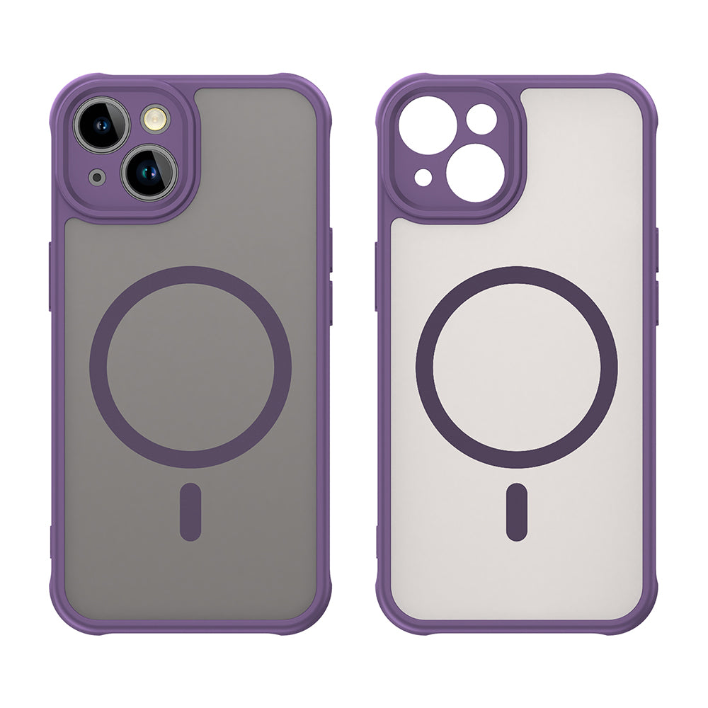 Custodia MagSafe per Apple iPhone 13, Techsuit, HaloFrost II, Viola