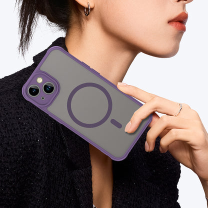 Custodia MagSafe per Apple iPhone 13, Techsuit, HaloFrost II, Viola
