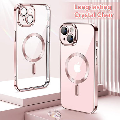 Custodia MagSafe per Apple iPhone 13, Techsuit, Luxury Crystal, Rosa