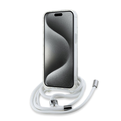 Custodia MagSafe per Apple iPhone 14, Karl Lagerfeld, IML Crossbody Choupette's Head con Tracolla, Trasparente