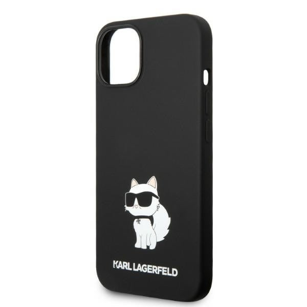 Custodia MagSafe per Apple iPhone 14 Plus, Karl Lagerfeld, Silicone Choupette, Nera