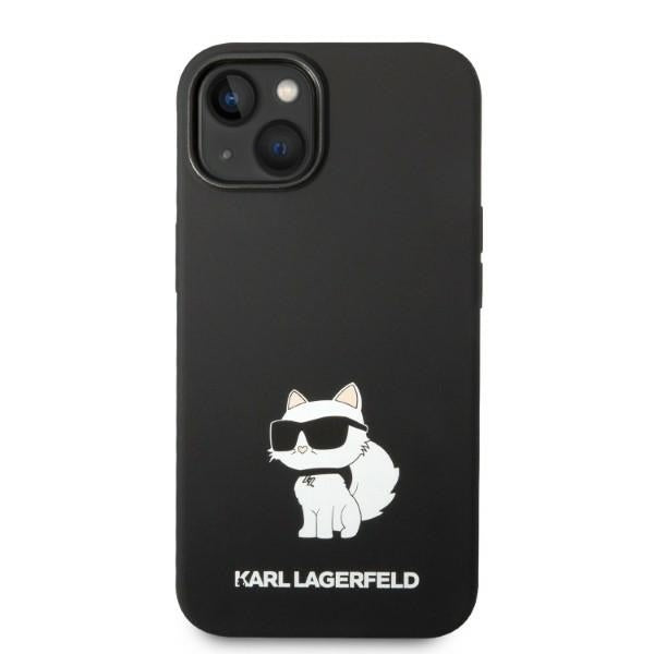 Custodia MagSafe per Apple iPhone 14 Plus, Karl Lagerfeld, Silicone Choupette, Nera