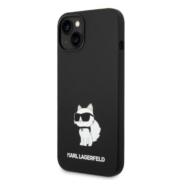 Custodia MagSafe per Apple iPhone 14 Plus, Karl Lagerfeld, Silicone Choupette, Nera