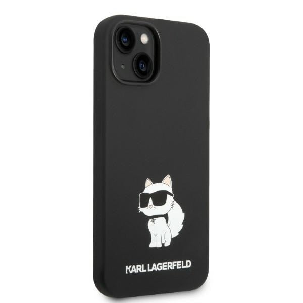 Custodia MagSafe per Apple iPhone 14 Plus, Karl Lagerfeld, Silicone Choupette, Nera