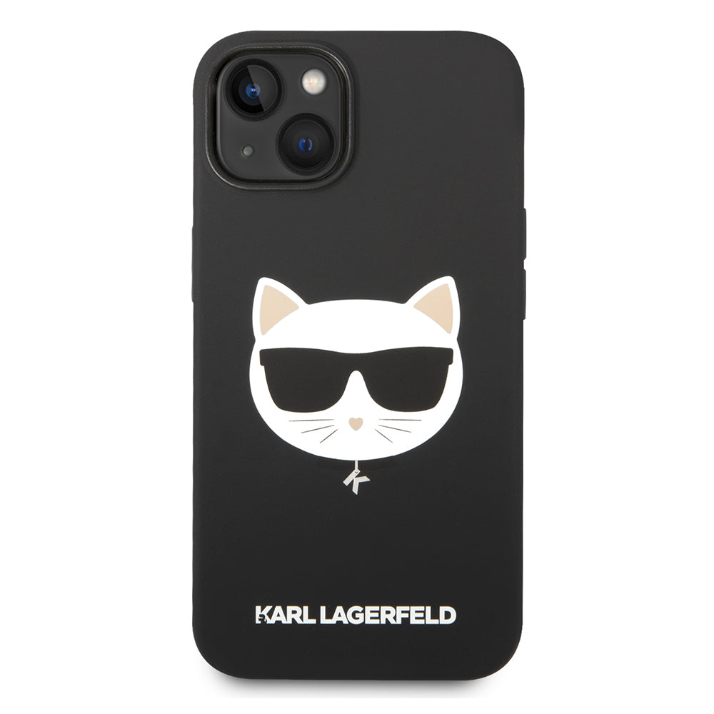 Custodia MagSafe per Apple iPhone 14 Plus, Karl Lagerfeld, Silicone Choupette's Head, Nera