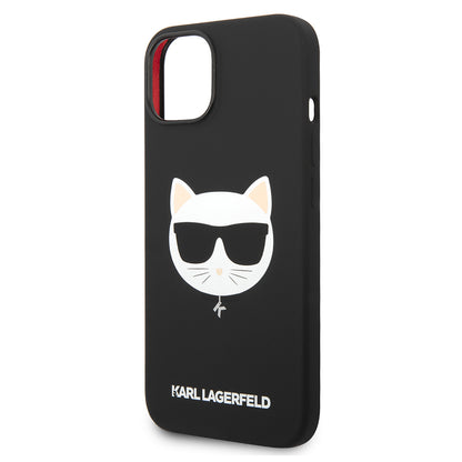 Custodia MagSafe per Apple iPhone 14 Plus, Karl Lagerfeld, Silicone Choupette's Head, Nera